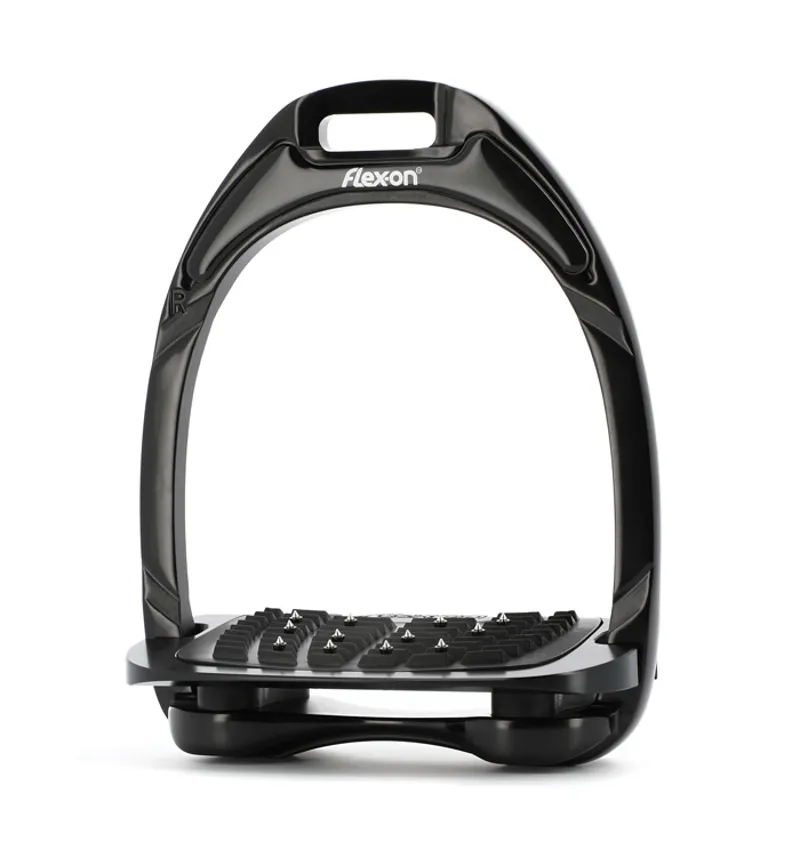 Flex-On Aluminium Inclined Ultra-Grip Stirrups Black/Black/Black-2